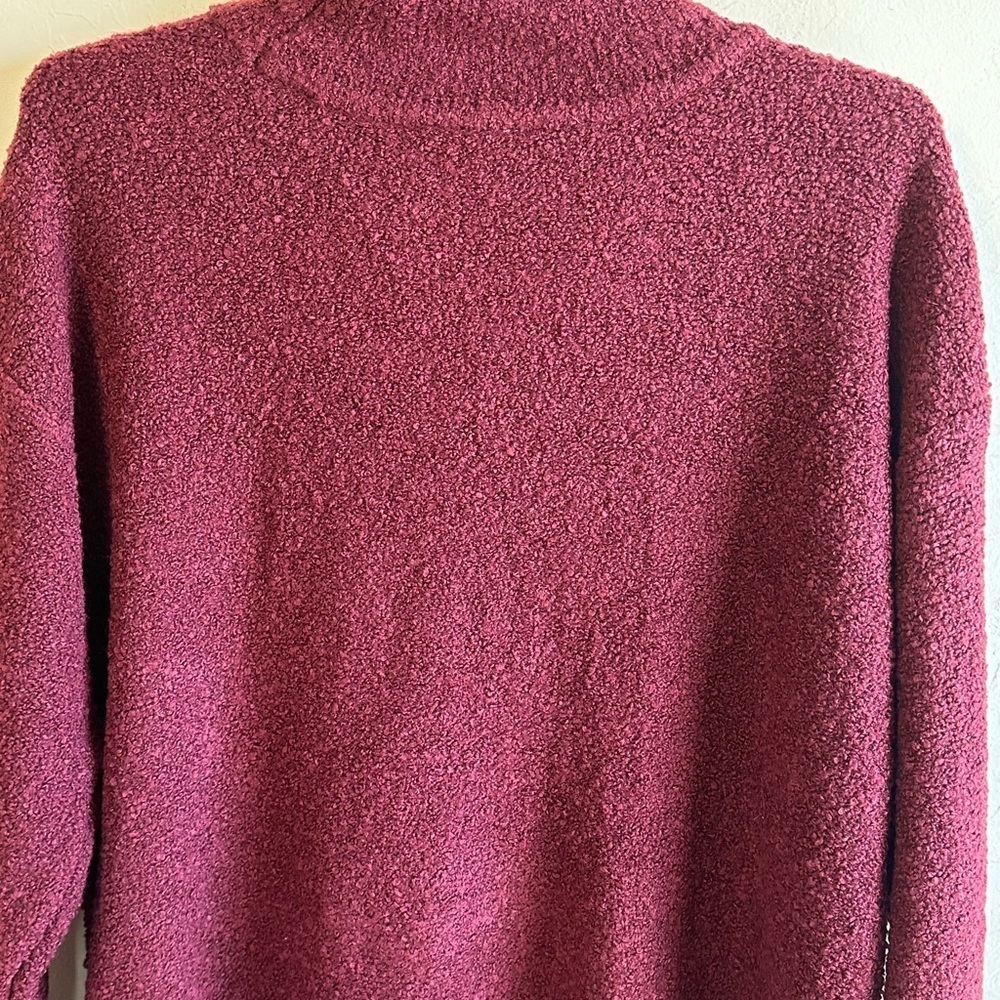 NWT Westbound Deep Red Wine Wool Blend Pullover Cowl Neck Cozy Sweater Sz 1X - Picture 9 of 11